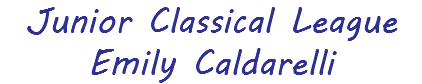 Junior Classical League Emily Caldarelli